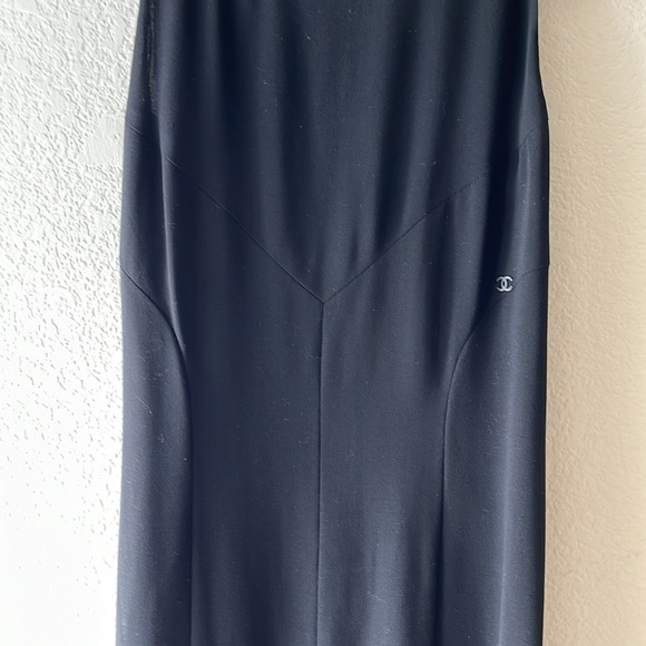 CHANEL Vintage Wool Sheath Dress, Black, L - Picture 6 of 16